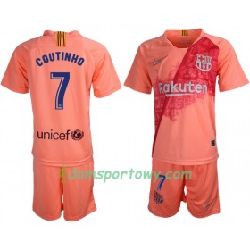 Koszulka FC Barcelona Coutinho 7 Dziecięcy Trzeci Koszulki Piłkarskie 2018-2019 Krótki Rękaw